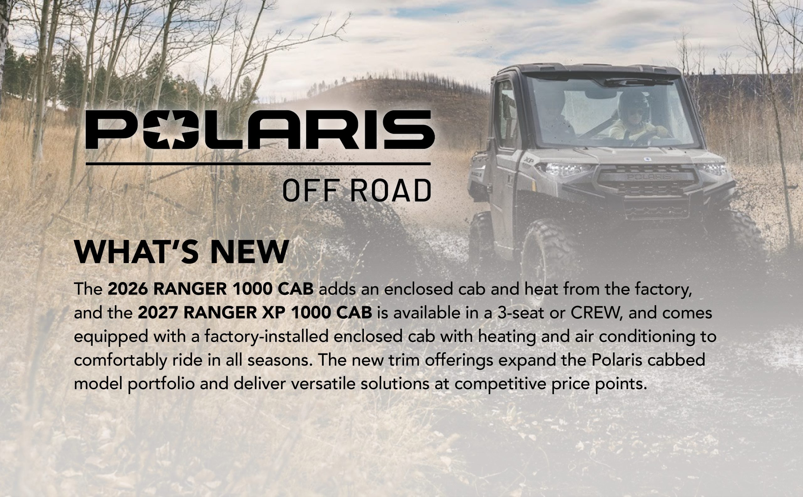 Polaris Ranger Cab Models 2026